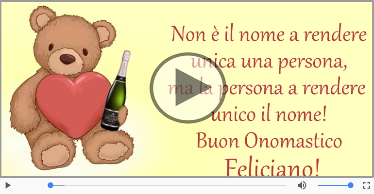 Tantissimi Auguri di Buon Onomastico Feliciano!