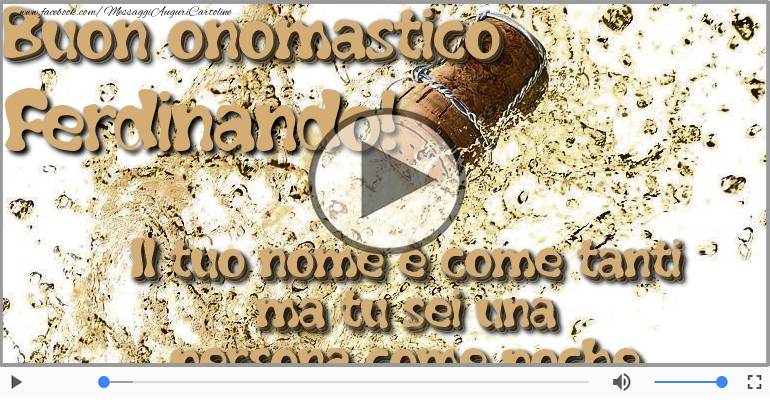 Tantissimi Auguri di Buon Onomastico Ferdinando!