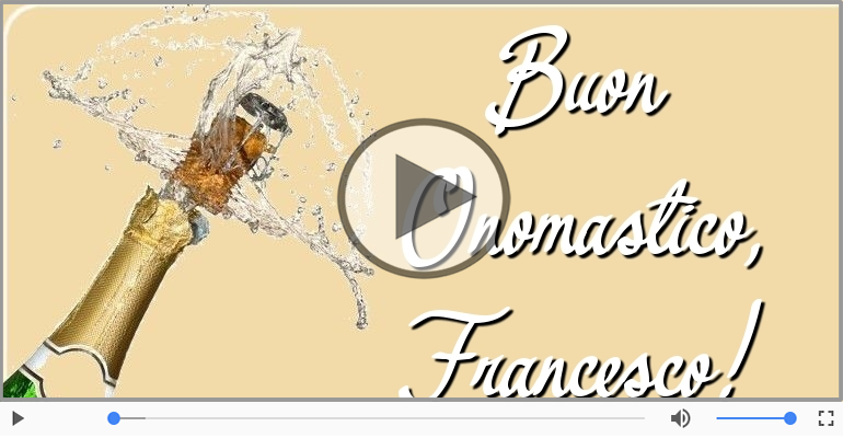 Tanti Auguri di Buon Onomastico Francesco
