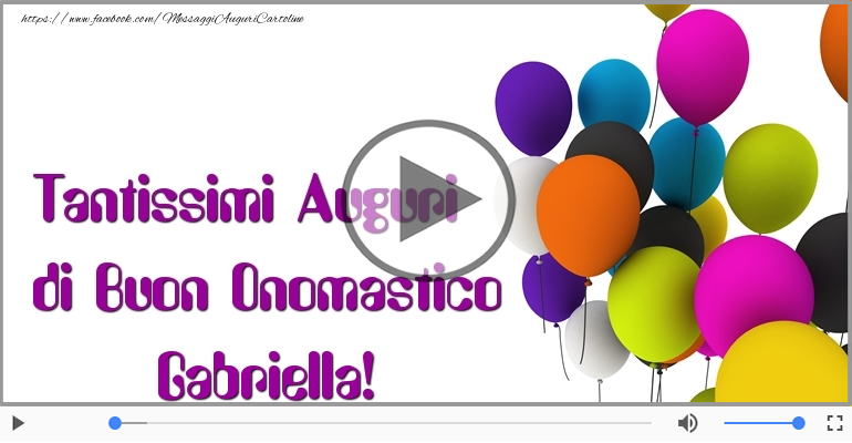 Buon onomastico, Gabriella!