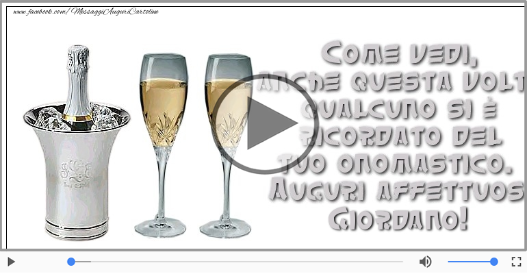 Tantissimi Auguri di Buon Onomastico Giordano!