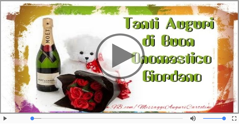 Tanti auguri di Buon Onomastico Giordano!