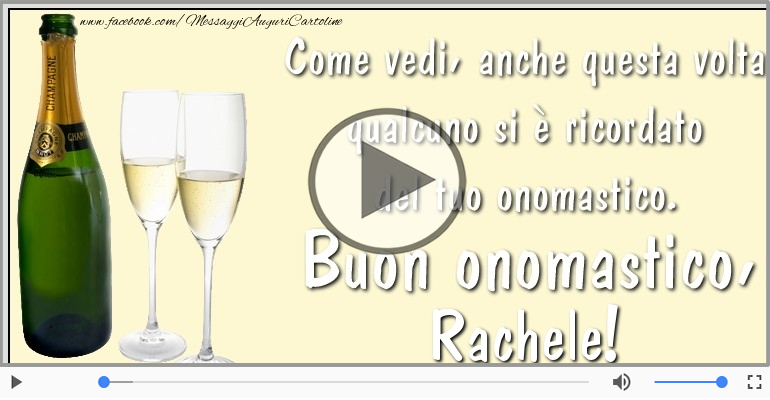 Tantissimi Auguri di Buon Onomastico Rachele!