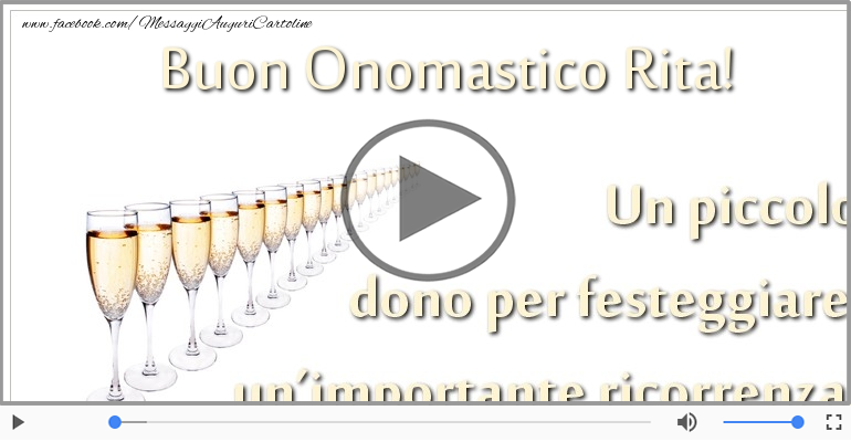 Tantissimi Auguri di Buon Onomastico Rita!