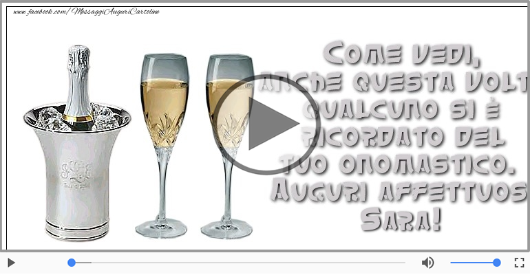 Buon Onomastico Sara!