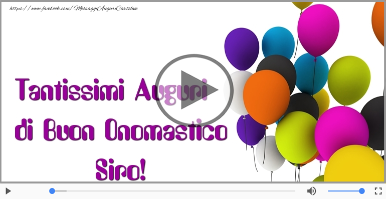 Buon Onomastico Siro!