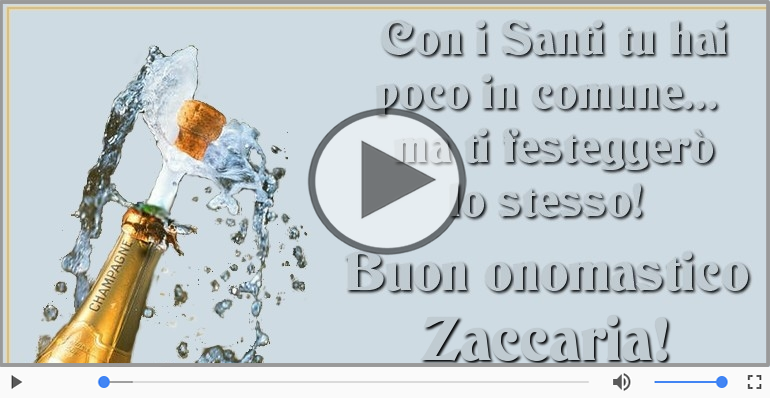 Tantissimi Auguri di Buon Onomastico Zaccaria!