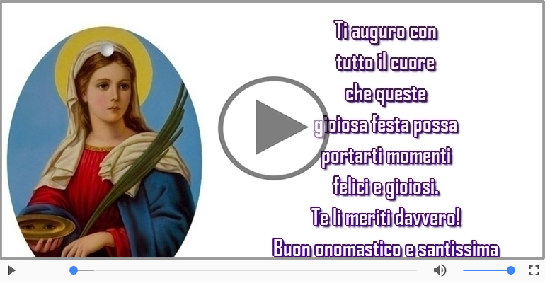 Buon onomastico e santissima festa di Santa Lucia!