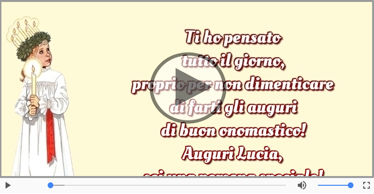 Auguri Lucia, sei una persona speciale!