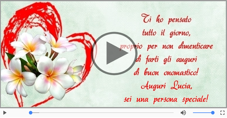 Auguri Lucia, sei una persona speciale!