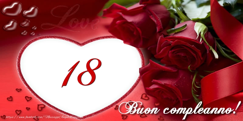 Amore 18 anni Buon compleanno!