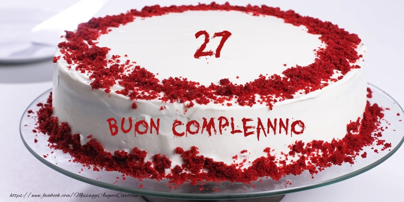 27 anni Torta di compleanno