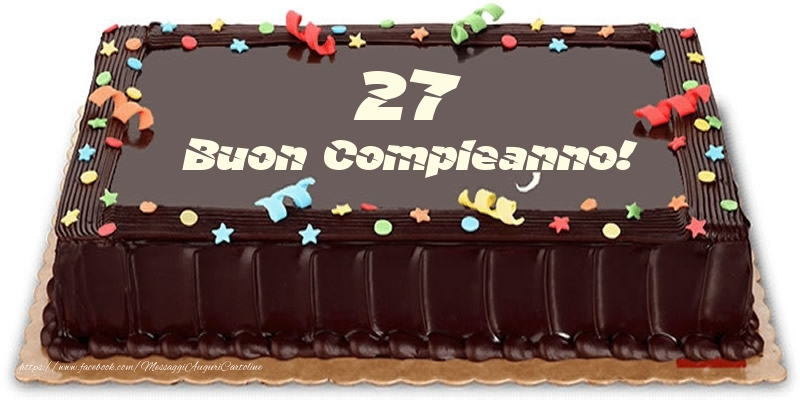 Torta 27 anni Buon Compleanno!