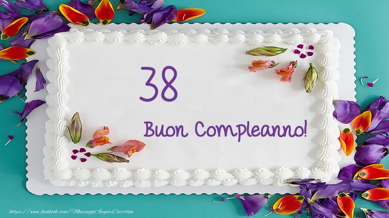 Buon Compleanno 38 anni torta!