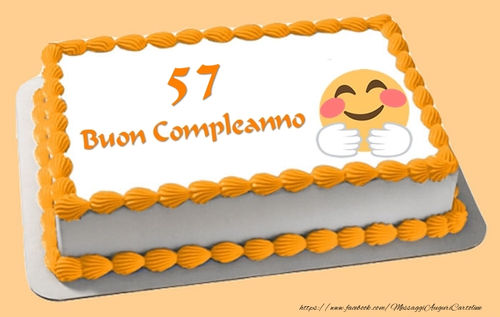 Buon Compleanno 57 anni Torta