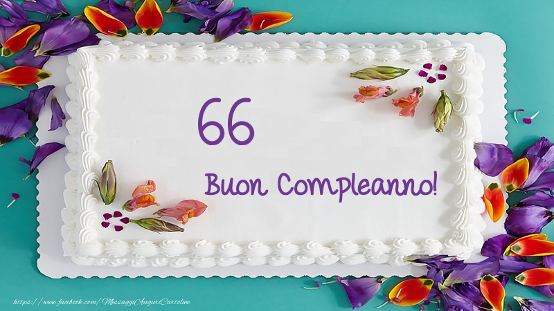 Buon Compleanno 66 anni torta!