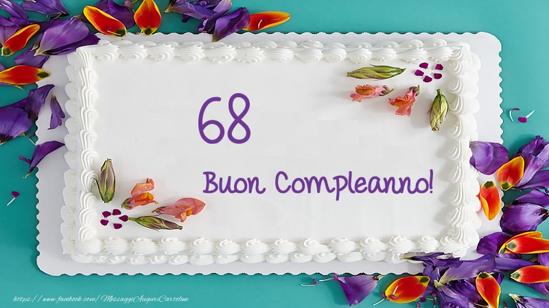 Buon Compleanno 68 anni torta!