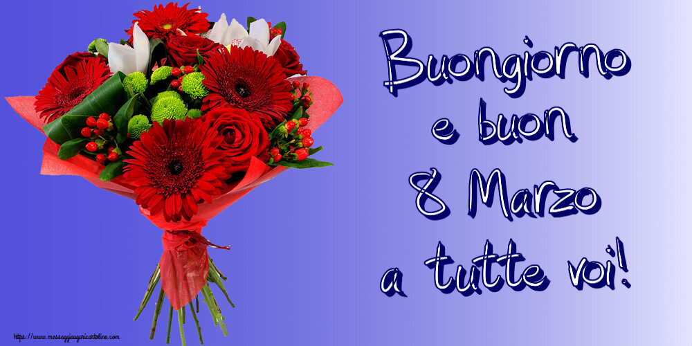 8 Marzo Buongiorno e buon 8 Marzo a tutte voi! ~ bouquet di gerbere