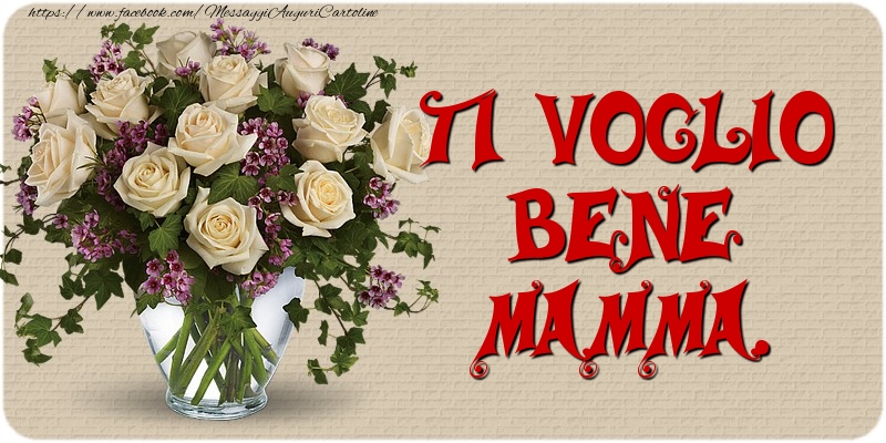 Cartoline di Festa della mamma - Ti voglio bene mamma. - messaggiauguricartoline.com