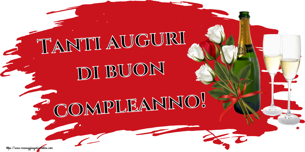 Auguri Tanti auguri di buon compleanno! ~ 4 rose bianche e una rosa rossa