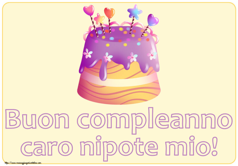 Bambini Buon compleanno caro nipote mio! ~ torta di caramelle