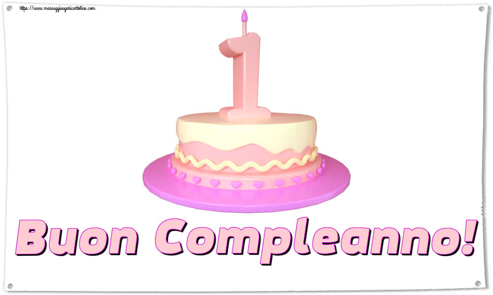 Bambini Buon Compleanno! ~ Torta 1 anno