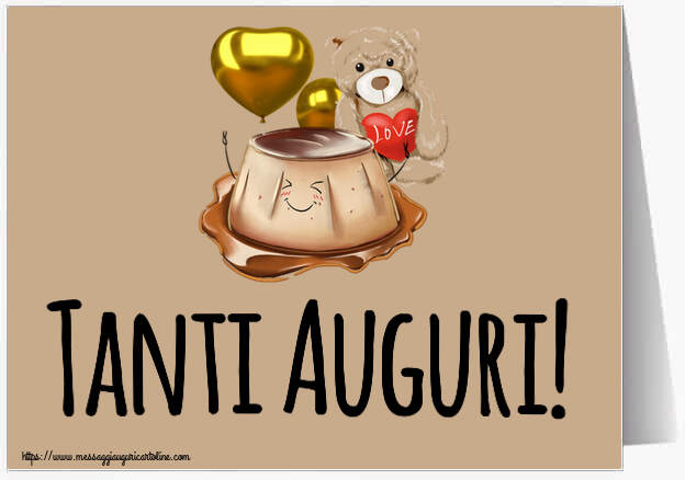 Cartoline per bambini - Tanti Auguri! ~ Torta d'amore - messaggiauguricartoline.com
