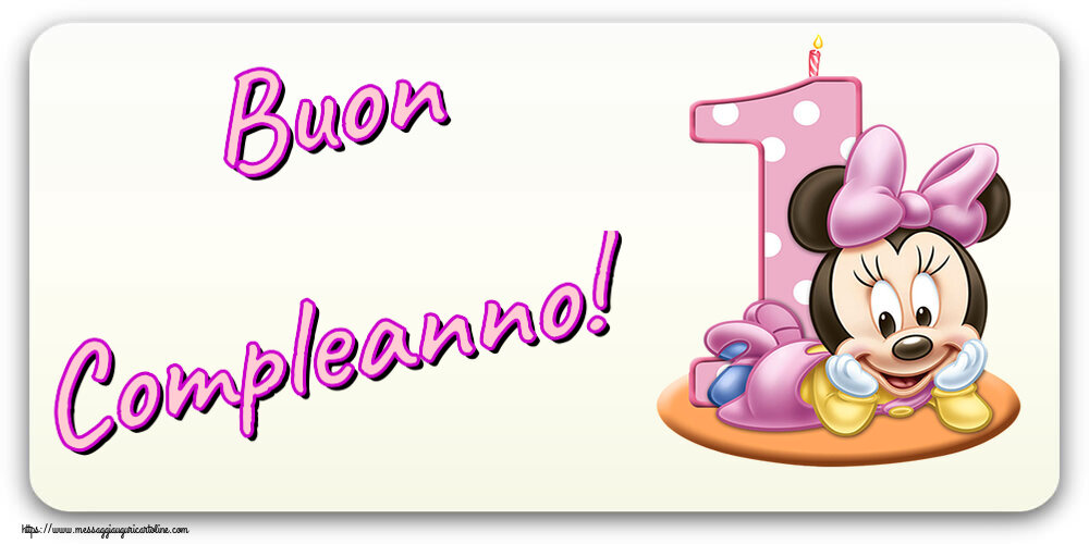 Bambini Buon Compleanno! ~ Minnie Mouse 1 anno