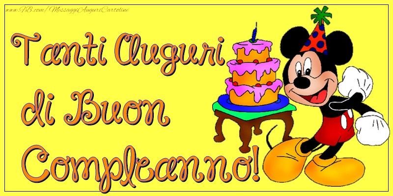 Cartoline per bambini - Tanti auguri di Buon Compleanno! - messaggiauguricartoline.com