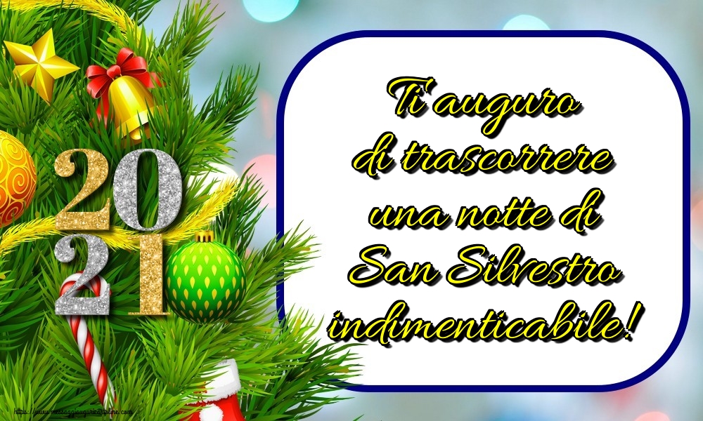 Cartoline di Buon Anno Ti auguro di trascorrere una notte di San