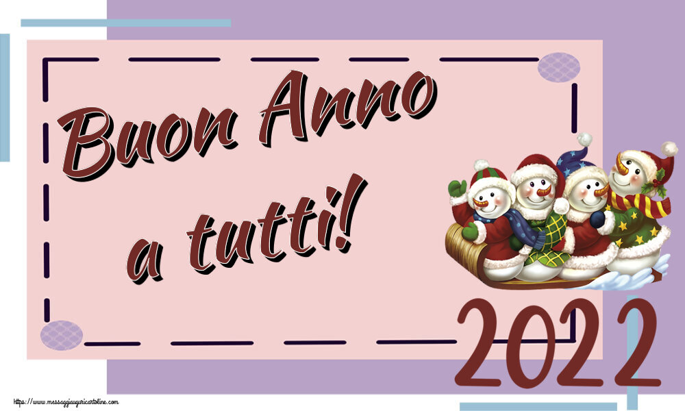 Cartoline di Buon Anno - Buon Anno a tutti! - messaggiauguricartoline.com