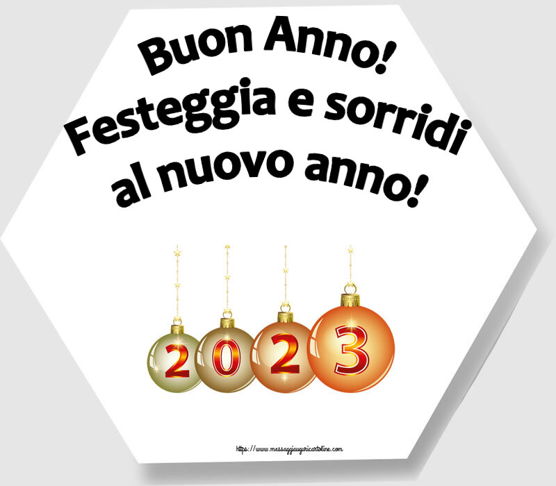 Buon Anno! Festeggia e sorridi al nuovo anno! ~ 2023 on le palle