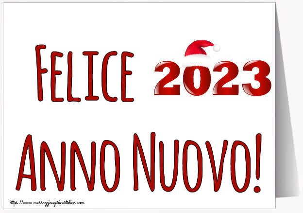 Buon Anno Felice Anno Nuovo! ~ 2023 con cappello da Babbo Natale