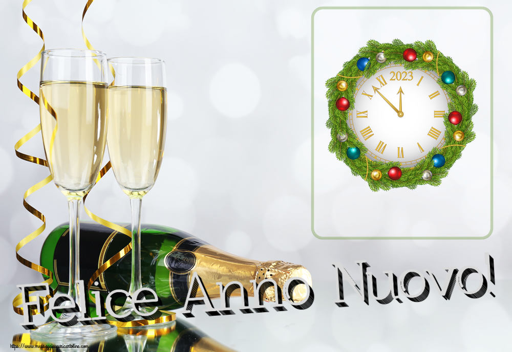 Cartoline di Buon Anno - Felice Anno Nuovo! ~ orologio a globo - messaggiauguricartoline.com