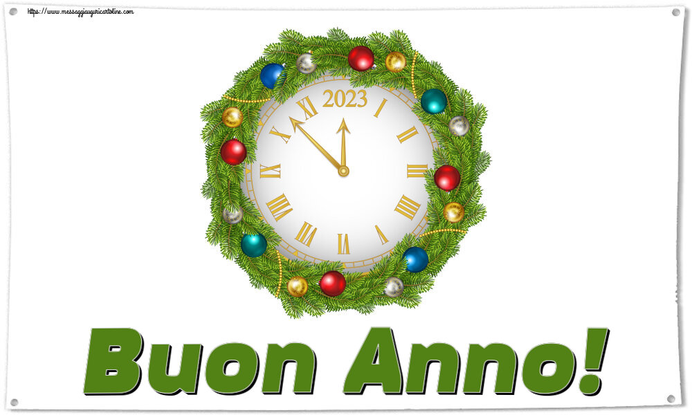 Cartoline di Buon Anno - Buon Anno! ~ orologio a globo - messaggiauguricartoline.com