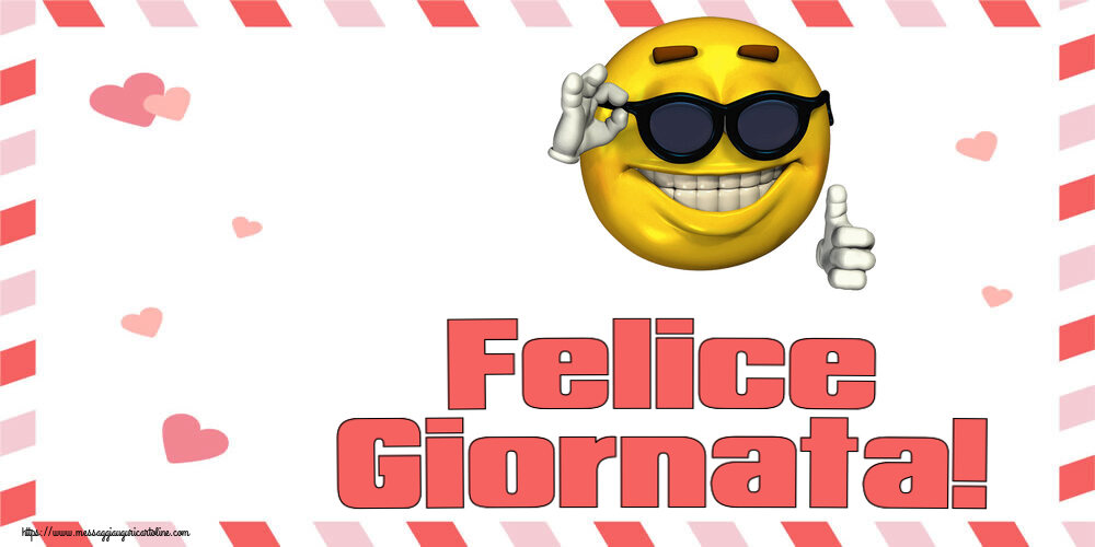 Buongiorno Felice Giornata! ~ emoticon divertente con occhiali