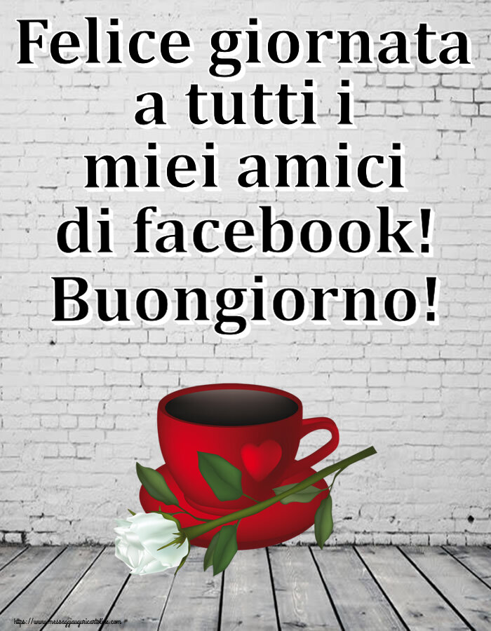 Buongiorno - Felice giornata a tutti i miei amici di facebook! Buongiorno! ~ caffè e una rosa bianca