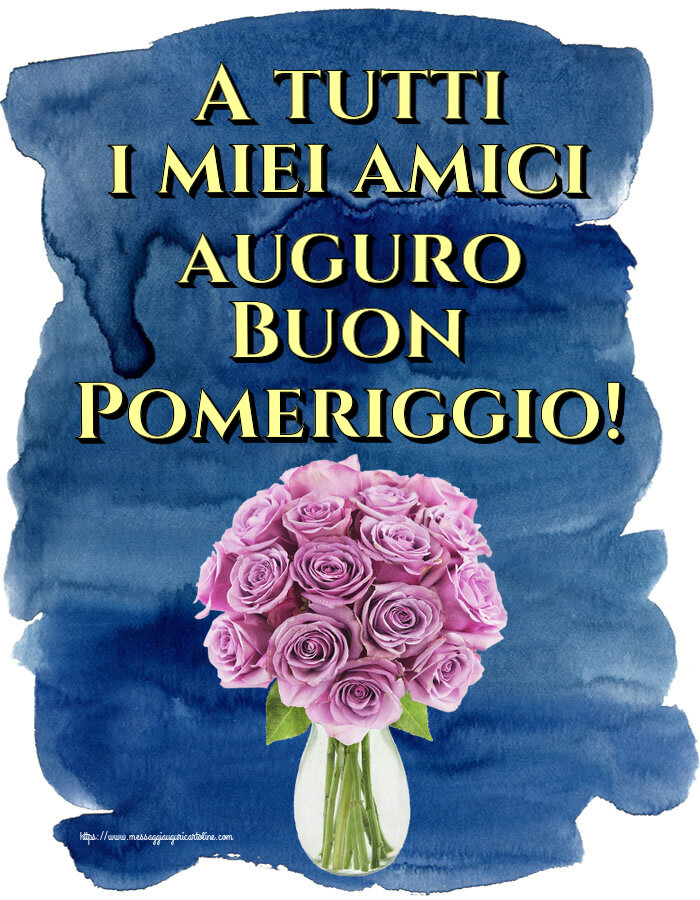 A tutti i miei amici auguro Buon Pomeriggio! ~ rose viola in vaso