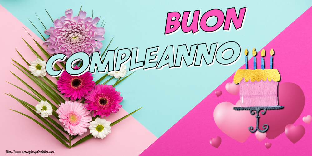 Compleanno Buon Compleanno! ~ torta con cuori rosa