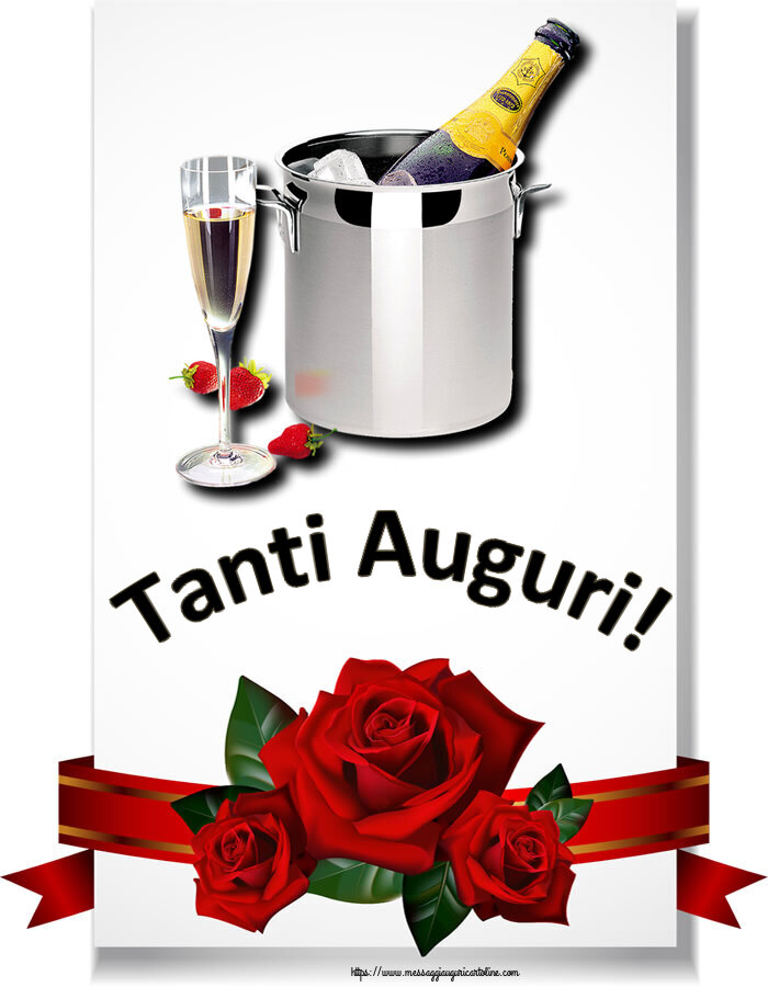 Compleanno Tanti Auguri! ~ secchiello champagne e fragola