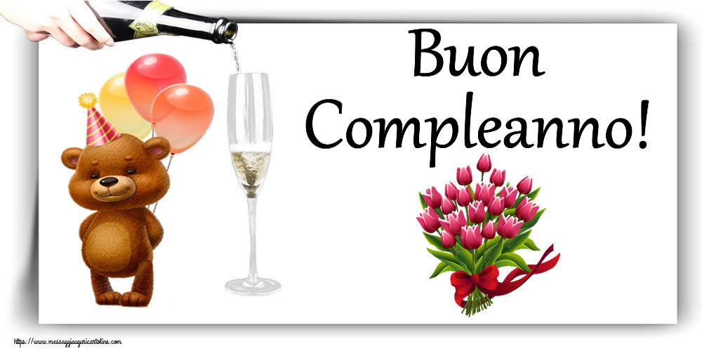 Compleanno Buon Compleanno! ~ bouquet di tulipani - Clipart