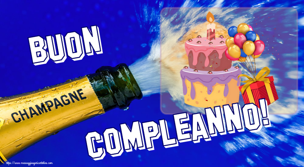 Buon Compleanno! ~ torta, palloncini e coriandoli