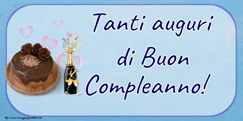 Compleanno Tanti auguri di Buon Compleanno! ~ torta al cioccolato e champagne
