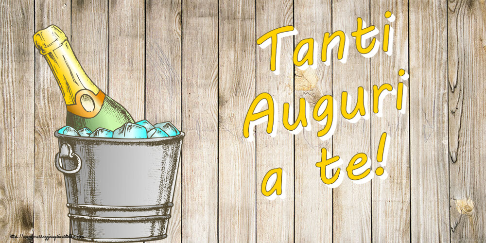 Cartoline di compleanno - Tanti Auguri a te! ~ champagne on ice - messaggiauguricartoline.com