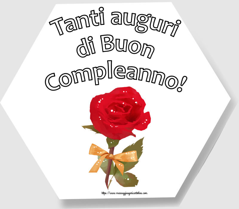 Compleanno Tanti auguri di Buon Compleanno! ~ una rosa rossa dipinta