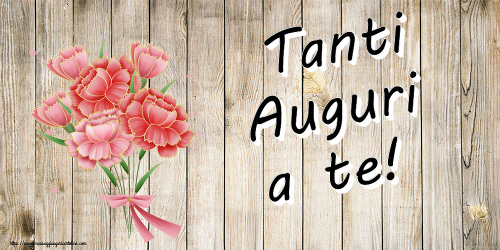 Compleanno Tanti Auguri a te! ~ Bouquet di garofani - Clipart