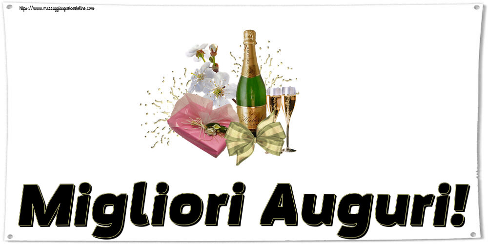Migliori Auguri! ~ champagne, fiori e caramelle