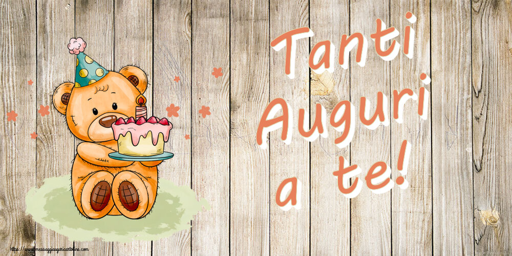 Compleanno Tanti Auguri a te! ~ un orsacchiotto con la torta