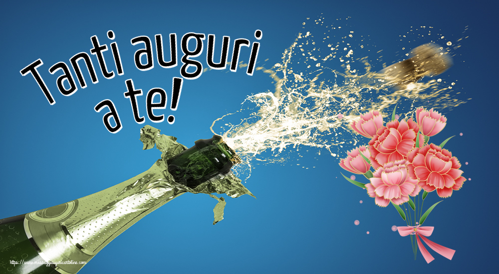 Compleanno Tanti auguri a te! ~ Bouquet di garofani - Clipart