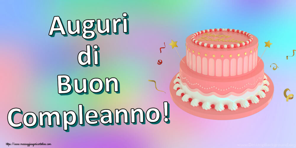 Compleanno Auguri di Buon Compleanno! ~ Torta rosa con Happy Birthday